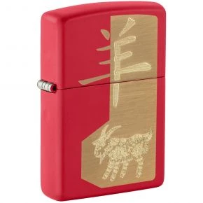 Бензинова запальничка Zippo 2027 Year of the Sheep, червона матова (47420)