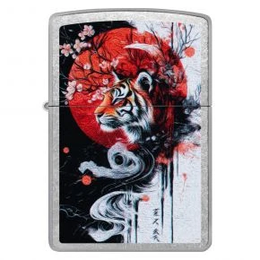 Бензинова запальничка Zippo Tiger Blossom, хром Street (47439)