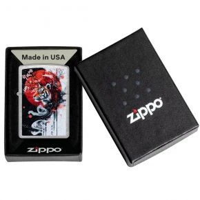 Бензинова запальничка Zippo Tiger Blossom, хром Street (47439)