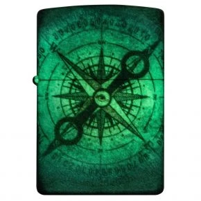 Бензинова запальничка Zippo Compass Ghost Design, матова, світиться в темряві (48562)