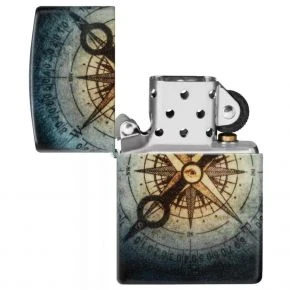 Бензинова запальничка Zippo Compass Ghost Design, матова, світиться в темряві (48562)