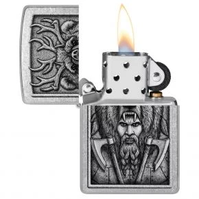 Бензинова запальничка Zippo Barbarian Design, хром Street (48731)