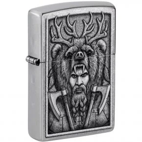 Бензинова запальничка Zippo Barbarian Design, хром Street (48731)