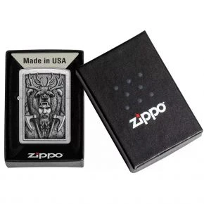 Бензинова запальничка Zippo Barbarian Design, хром Street (48731)
