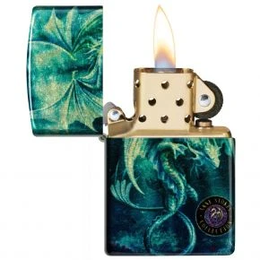 Бензинова запальничка Zippo Anne Stokes Sea Dragon Design, галтована латунь (48986)