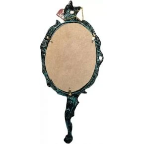 Дзеркало ручне Virtus Hand Mirror Large, бронза з патиною, 32 x 14 см (4901vi)