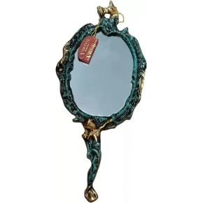 Дзеркало ручне Virtus Hand Mirror Large, бронза з патиною, 32 x 14 см (4901vi)