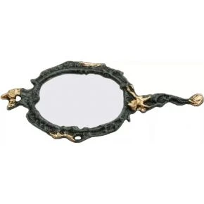 Дзеркало ручне Virtus Hand Mirror Large, бронза з патиною, 32 x 14 см (4901vi)