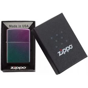 Бензинова запальничка Zippo Iridescent, переливчаста бірюзово-фіолетова (49146)