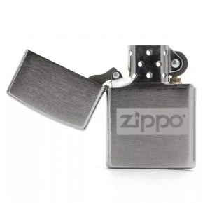 Подарунковий набір Zippo: фляга 89 мл і бензинова запальничка, хром, сріблястий (49358)