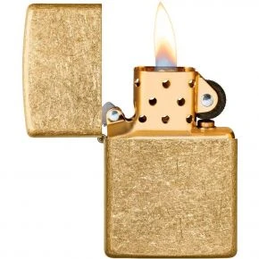 Бензинова запальничка Zippo Tumbled Brass, золотиста (49477)