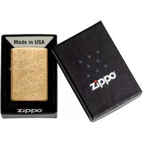 Бензинова запальничка Zippo Tumbled Brass, золотиста (49477)