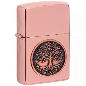 Бензинова запальничка Zippo Tree Of Life Emblem, рожева (49638)