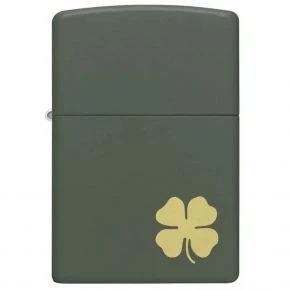 Бензинова запальничка Zippo Four Leaf Clover, зелена матова (49796)