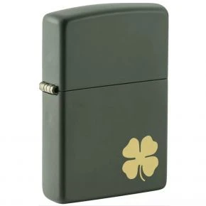 Бензинова запальничка Zippo Four Leaf Clover, зелена матова (49796)