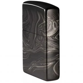 Бензинова запальничка Zippo Marble Pattern Design, полірована чорна (49812)