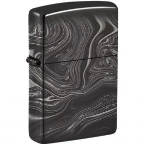 Бензинова запальничка Zippo Marble Pattern Design, полірована чорна (49812)
