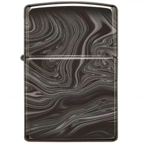 Бензинова запальничка Zippo Marble Pattern Design, полірована чорна (49812)