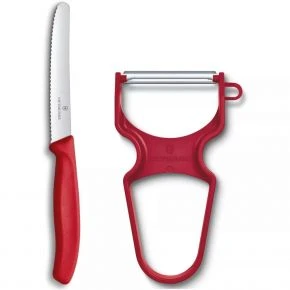 Набір для чищення овочів із 2 предметів Victorinox Swiss Classic Paring Set 11 см, червоний (6.7111.23)