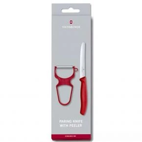 Набір для чищення овочів із 2 предметів Victorinox Swiss Classic Paring Set 11 см, червоний (6.7111.23)