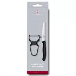 Набір для чищення овочів із 2 предметів Victorinox Swiss Classic Paring Set 11 см, чорний (6.7113.23)