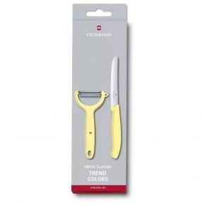 Набір ніж для томатів і овочечистка Victorinox Swiss Classic Paring Set 11 см, світло-жовтий (6.7116.23L82)