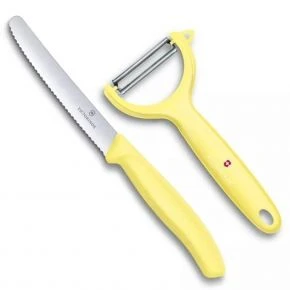 Набір ніж для томатів і овочечистка Victorinox Swiss Classic Paring Set 11 см, світло-жовтий (6.7116.23L82)