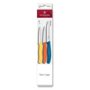 Набір ножів для овочів Victorinox Swiss Classic Paring Set 11 см, жовтий, помаранчевий, синій (6.7116.32C1)