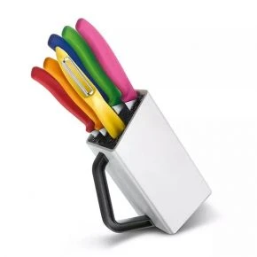 Набір кухонних ножів Victorinox Swiss Classic Utility Block 7 предметів, різнокольоровий (6.7127.6L14)
