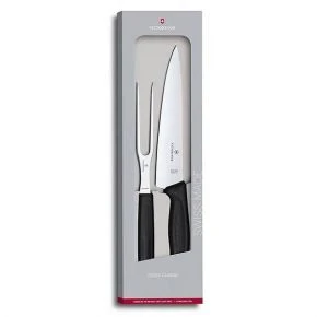 Набір для нарізання м'яса Victorinox Swiss Classic Carving 19 см, чорний (6.7133.2G)