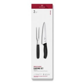 Набір для нарізання м'яса Victorinox Swiss Classic Carving 19 см, чорний (6.7133.2G)