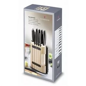 Набір кухонних ножів Victorinox Swiss Classic Cutlery Block, 11 предметів з підставкою, чорний (6.7153.11)