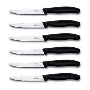 Набір ножів для стейку Victorinox Swiss Classic 11 см, 6 шт., чорний (6.7233.6)