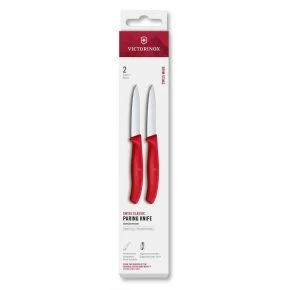 Набір із 2 ножів для овочів Victorinox Swiss Classic 8 см, червоний (6.7601.2C1)