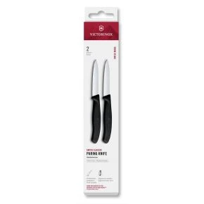 Набір із 2 ножів для овочів Victorinox Swiss Classic 8 см, чорний (6.7603.2)