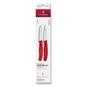 Набір із 2 ножів для овочів Victorinox Swiss Classic 8 см, червоний (6.7691.2C1)