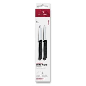 Набір із 2 ножів для овочів Victorinox Swiss Classic 8 см, чорний (6.7693.2)