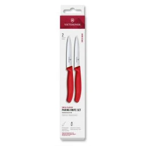 Набір із 2 ножів для овочів Victorinox Swiss Classic 10 см, червоний (6.7791.2C1)