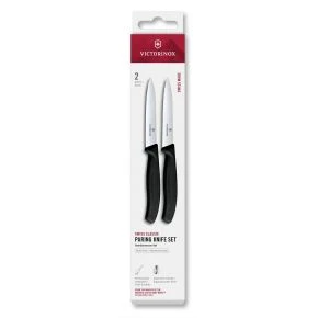 Набір із 2 ножів для овочів Victorinox Swiss Classic 10 см, чорний (6.7793.2)
