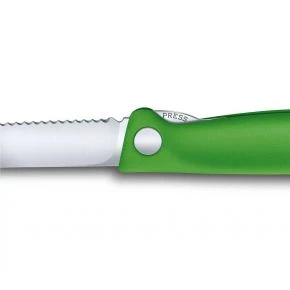 Складаний ніж для пікніка Victorinox Swiss Classic 10 см, зелений, блістер (6.7836.F4B)