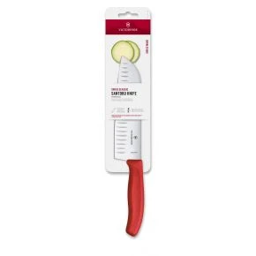 Сантоку Victorinox Swiss Classic 17 см, червоний, блістер (6.8521.17C1B)