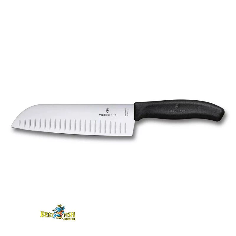 Сантоку Victorinox Swiss Classic 17 см, чорний, подарункова коробка (6.8523.17G) Сантоку Victorinox Swiss Classic 17 см, чорний, подарункова коробка (6.8523.17G)