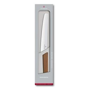 Хлібний ніж Victorinox Swiss Modern 22 см, коричневий (6.9070.22WG)