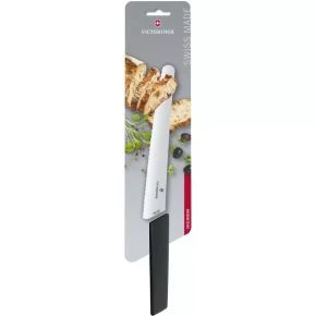 Хлібний ніж Victorinox Swiss Modern 22 см, чорний (6.9073.22WB) Хлібний ніж Victorinox Swiss Modern 22 см, чорний (6.9073.22WB)