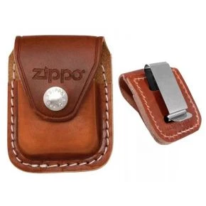 Шкіряний чохол для запальнички Zippo з кліпсою, коричневий (67010)