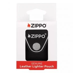 Шкіряний чохол для запальнички Zippo з кліпсою, чорний (67012)