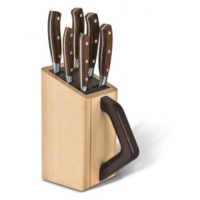Набір кухонних ножів Victorinox Grand Maitre Wood з підставкою, 6 предметів (7.7240.6)