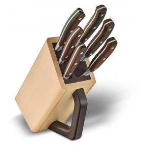 Набір кухонних ножів Victorinox Grand Maitre Wood з підставкою, 6 предметів (7.7240.6)