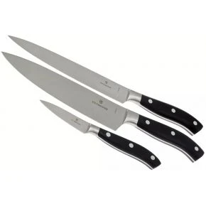 Набір кухонних ножів Victorinox Grand Maitre Chef's, чорний, 3 шт. (7.7243.3)