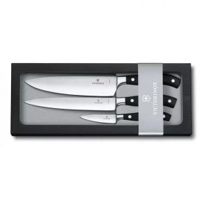 Набір кухонних ножів Victorinox Grand Maitre Chef's, чорний, 3 шт. (7.7243.3)